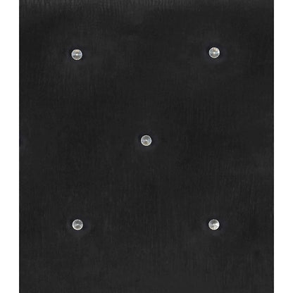Fey Black LED Faux Leather Upholstered Tufted Bed