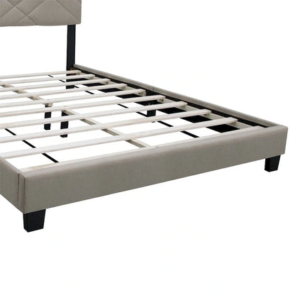 Queen Size Adjustable Upholstered Bed Frame Stain Resistant Cleans Up