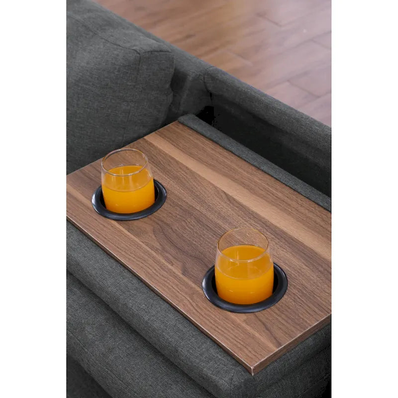 Alger 98 Wide Left Hand Facing Sofa & Chaise with Ottoman