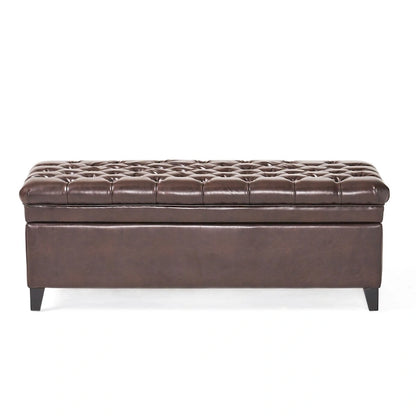 Modern Upholstered Storage Bench for Living Room Entryway