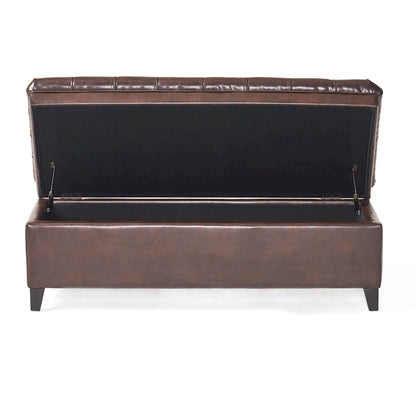 Modern Upholstered Storage Bench for Living Room Entryway