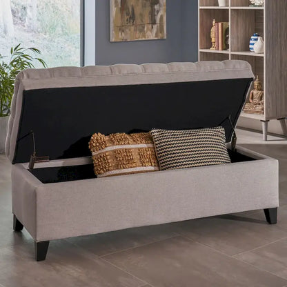 Modern Upholstered Storage Bench for Living Room Entryway