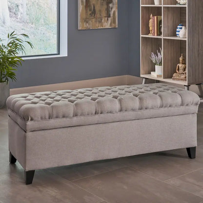 Modern Upholstered Storage Bench for Living Room Entryway