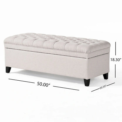 Modern Upholstered Storage Bench for Living Room Entryway