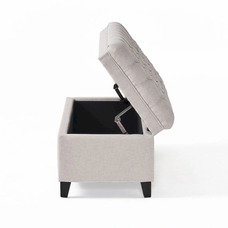 Modern Upholstered Storage Bench for Living Room Entryway