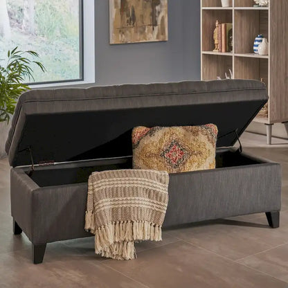 Modern Upholstered Storage Bench for Living Room Entryway