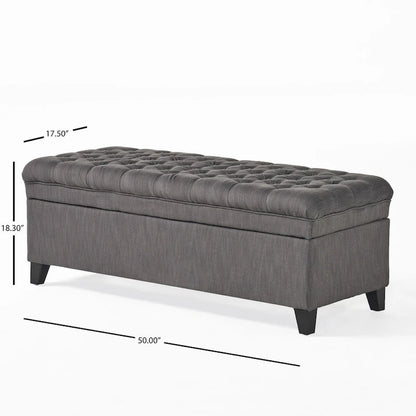 Modern Upholstered Storage Bench for Living Room Entryway
