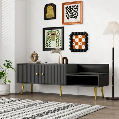 Modern Shoe Storage Bench with Hidden Compartment and Upholstered Cushion