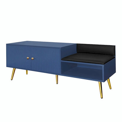 Modern Shoe Storage Bench with Hidden Compartment and Upholstered Cushion