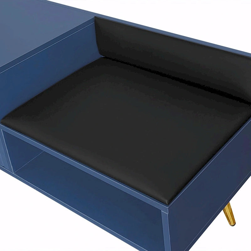 Modern Shoe Storage Bench with Hidden Compartment and Upholstered Cushion