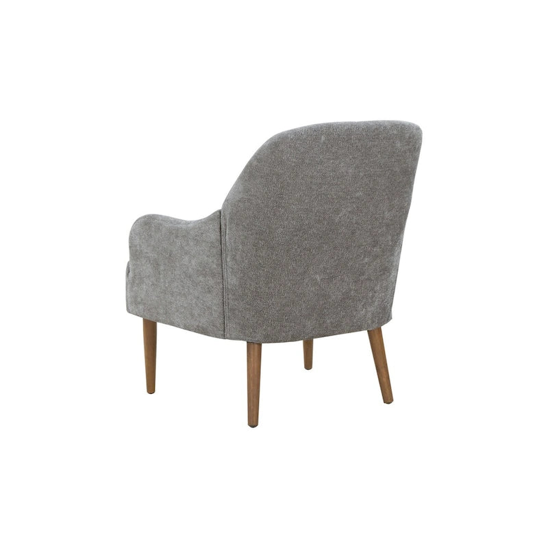 Chenille Armchair, Modern Style Accent Chair with Wood Legs, Comfy Design for Living Room, Bedroom, Office