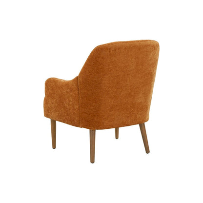 Chenille Armchair, Modern Style Accent Chair with Wood Legs, Comfy Design for Living Room, Bedroom, Office