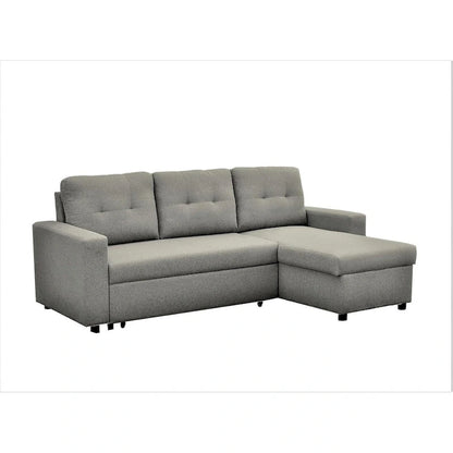 US Pride Furniture 79.92 inch Convertible L-Shaped Sectional Sleeper Sofa Bed Stylish Apartment Furniture