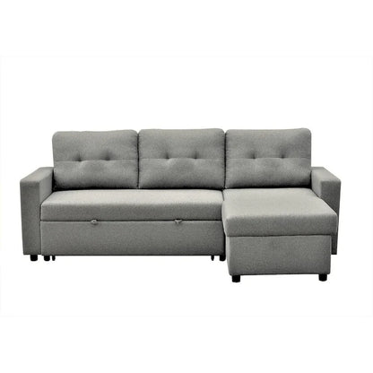 US Pride Furniture 79.92 inch Convertible L-Shaped Sectional Sleeper Sofa Bed Stylish Apartment Furniture