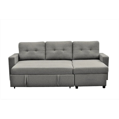 US Pride Furniture 79.92 inch Convertible L-Shaped Sectional Sleeper Sofa Bed Stylish Apartment Furniture