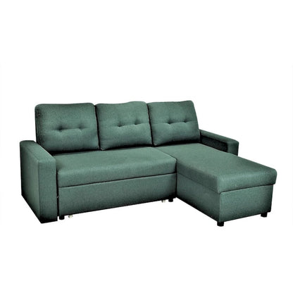 US Pride Furniture 79.92 inch Convertible L-Shaped Sectional Sleeper Sofa Bed Stylish Apartment Furniture