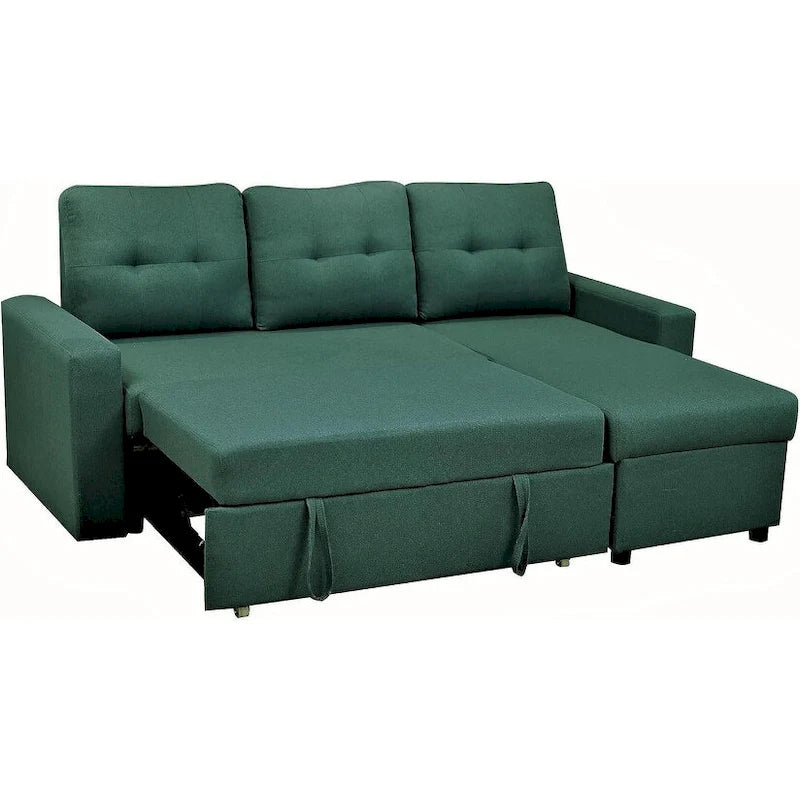 US Pride Furniture 79.92 inch Convertible L-Shaped Sectional Sleeper Sofa Bed Stylish Apartment Furniture