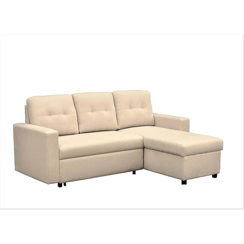 US Pride Furniture 79.92 inch Convertible L-Shaped Sectional Sleeper Sofa Bed Stylish Apartment Furniture