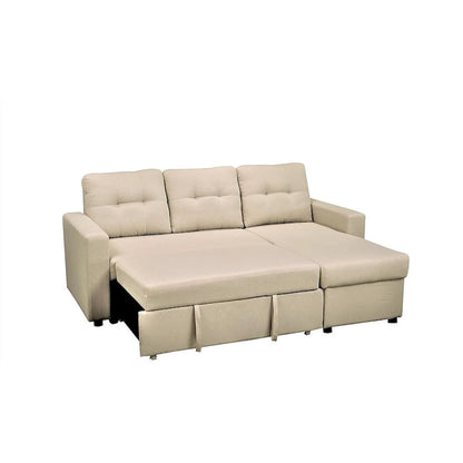 US Pride Furniture 79.92 inch Convertible L-Shaped Sectional Sleeper Sofa Bed Stylish Apartment Furniture