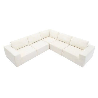 Modular L Shaped Sectional Sofa,Luxury Floor Couch Set,Upholstered Indoor Furniture,Foam-Filled Sleeper Sofa Bed