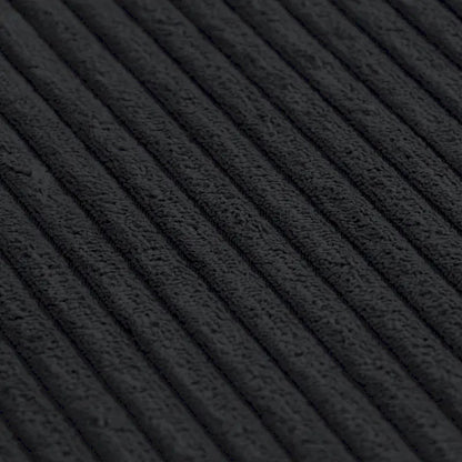 Black Corduroy Sectional Sofa Customized Sofa Couch with pillows.