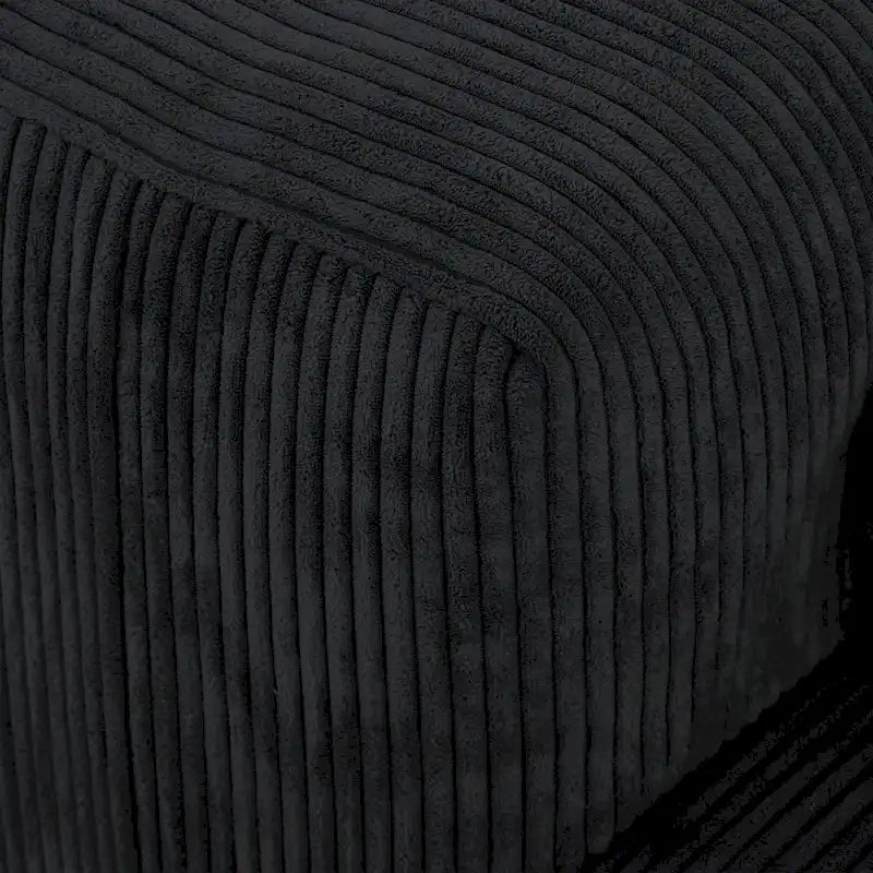 Black Corduroy Sectional Sofa Customized Sofa Couch with pillows.