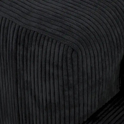Black Corduroy Sectional Sofa Customized Sofa Couch with pillows.