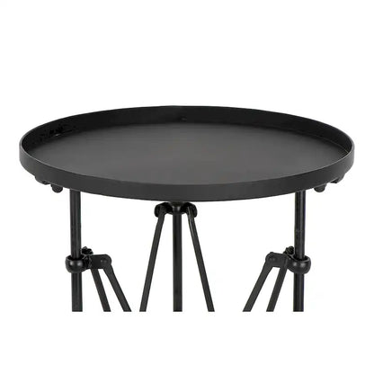 Round Metal Side Table with Claw Feet