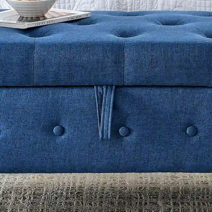 62 Bedroom Tufted Button Storage Bench, Window Bench, Rolled Arm Design for Bedroom, Living Room
