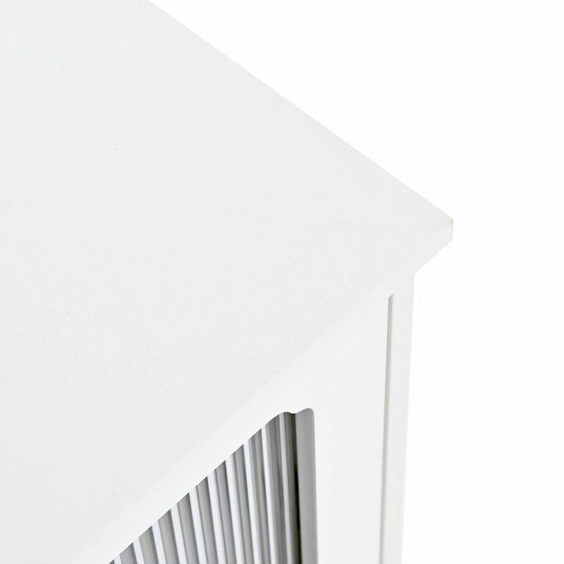 Retro TV Stand with Fluted Glass Doors for TVs Up to 78