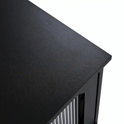 Retro TV Stand with Fluted Glass Doors for TVs Up to 78