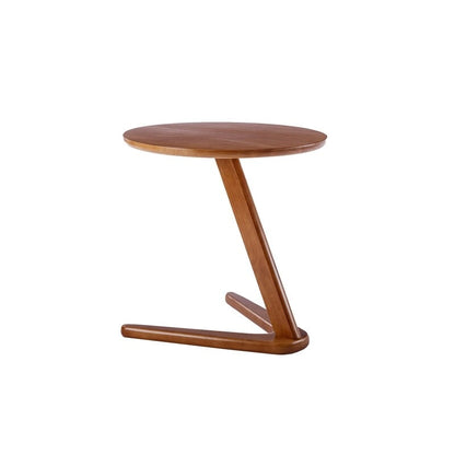 SEYNAR Modern Solid Wood Versatile Round Side Table or Small Accent Piece