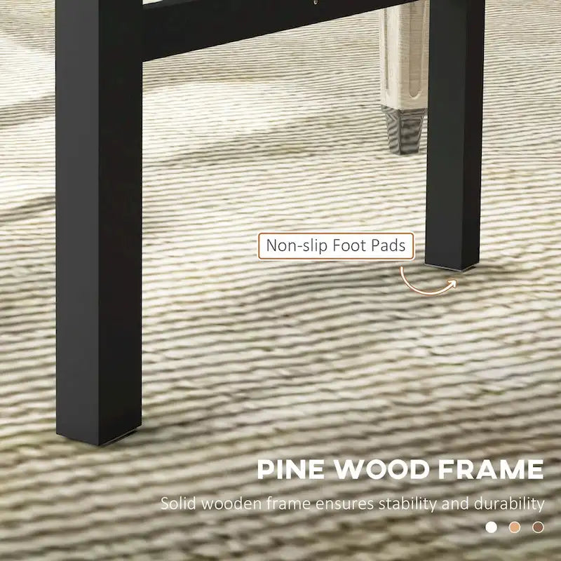 HOMCOM Dining Chairs, Set of 2 Farmhouse Kitchen & Dining Room Chairs with Slat Back, Pine Wood Seating for Living Room