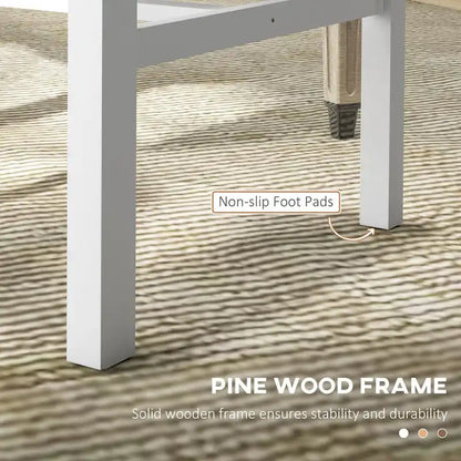 HOMCOM Dining Chairs, Set of 2 Farmhouse Kitchen & Dining Room Chairs with Slat Back, Pine Wood Seating for Living Room