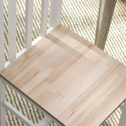 HOMCOM Dining Chairs, Set of 2 Farmhouse Kitchen & Dining Room Chairs with Slat Back, Pine Wood Seating for Living Room