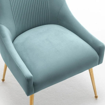 SEYNAR Modern Glam Velvet Dining Chair Set of 8 for Dining Room, Tufted Vanity Chair for Living Room (no table)