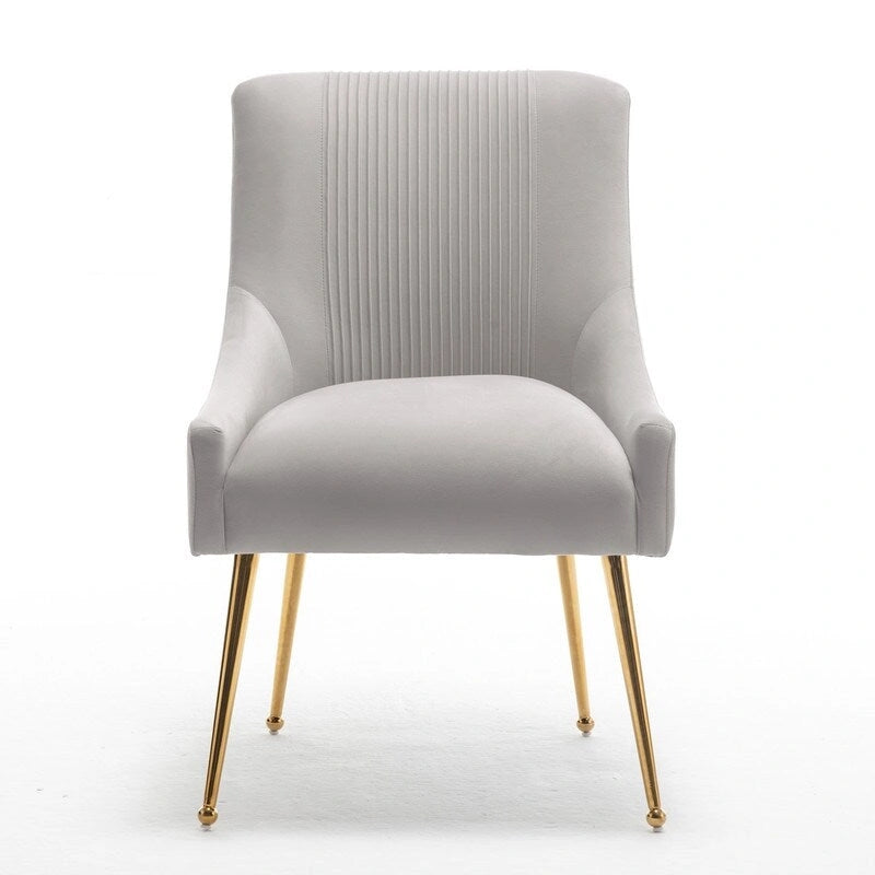 SEYNAR Modern Glam Velvet Dining Chair Set of 8 for Dining Room, Tufted Vanity Chair for Living Room (no table)