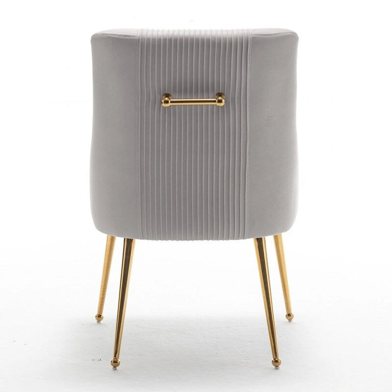 SEYNAR Modern Glam Velvet Dining Chair Set of 8 for Dining Room, Tufted Vanity Chair for Living Room (no table)