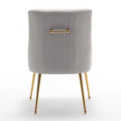 SEYNAR Modern Glam Velvet Dining Chair Set of 8 for Dining Room, Tufted Vanity Chair for Living Room (no table)