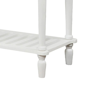 Vintage French Wooden Console Table with Two Glass Cabinet Doors