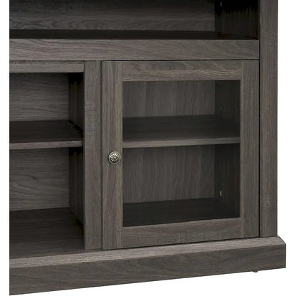 Roomfitters Contemporary TV Media Stand, Modern Entertainment Console, Up to 65 TV, Open & Closed Storage Space