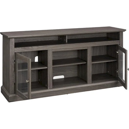 Roomfitters Contemporary TV Media Stand, Modern Entertainment Console, Up to 65 TV, Open & Closed Storage Space