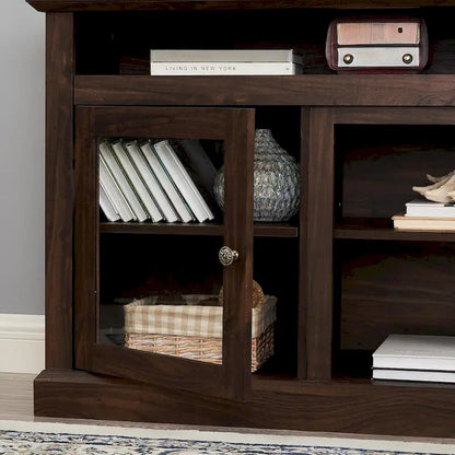 Roomfitters Contemporary TV Media Stand, Modern Entertainment Console, Up to 65 TV, Open & Closed Storage Space