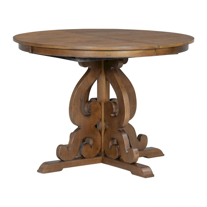 5-Piece Retro Functional Dining Set 1 Extendable Table