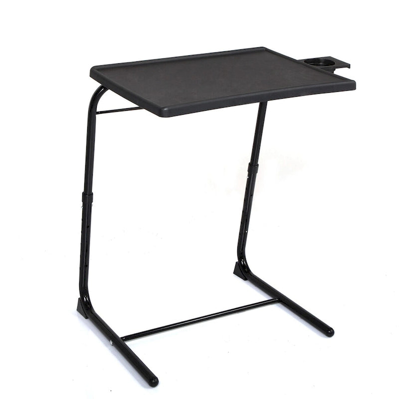 Folding TV Tray Laptop Table End Table Height Adjustable Cup Holder