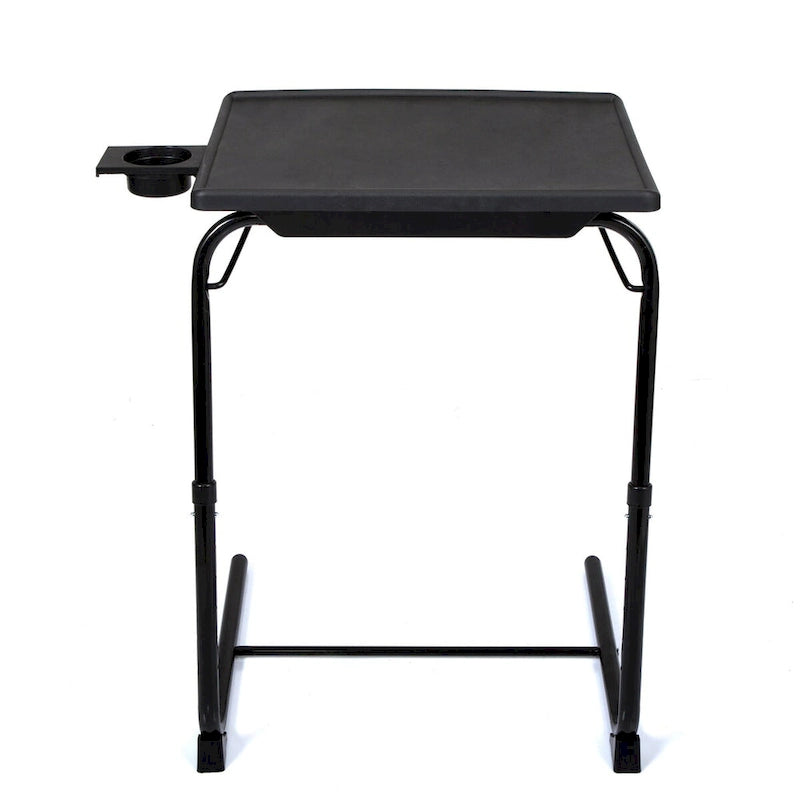 Folding TV Tray Laptop Table End Table Height Adjustable Cup Holder