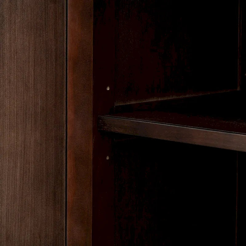 Large Storage Buffet with Adjustable Shelves and Metal Handles