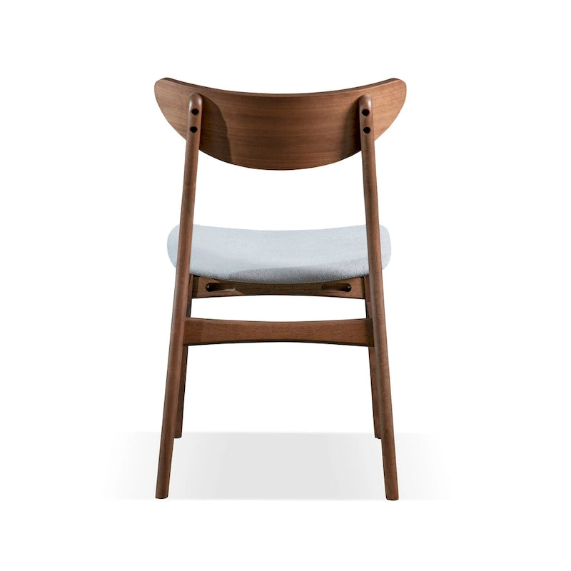 Furniture of America Beck Mid-century Walnut Padded Dining Chairs (Set of 2)