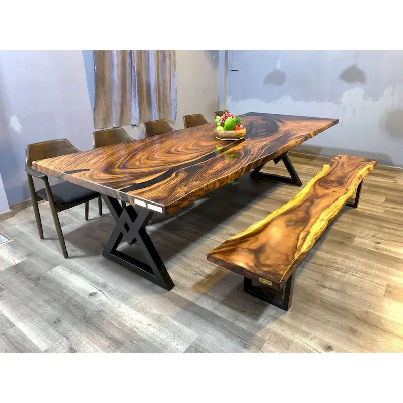 Sundaland 118 Large Slap Live Edge Dining Table