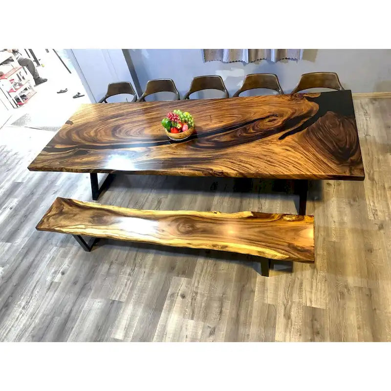 Sundaland 118 Large Slap Live Edge Dining Table